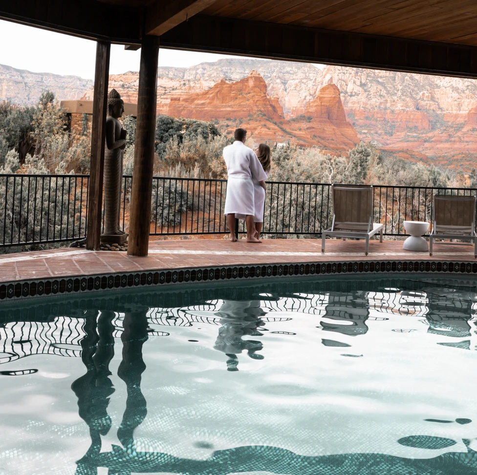 Exclusive Red Rock Views From the Salt Water Pool at Eagle Dancer Resort