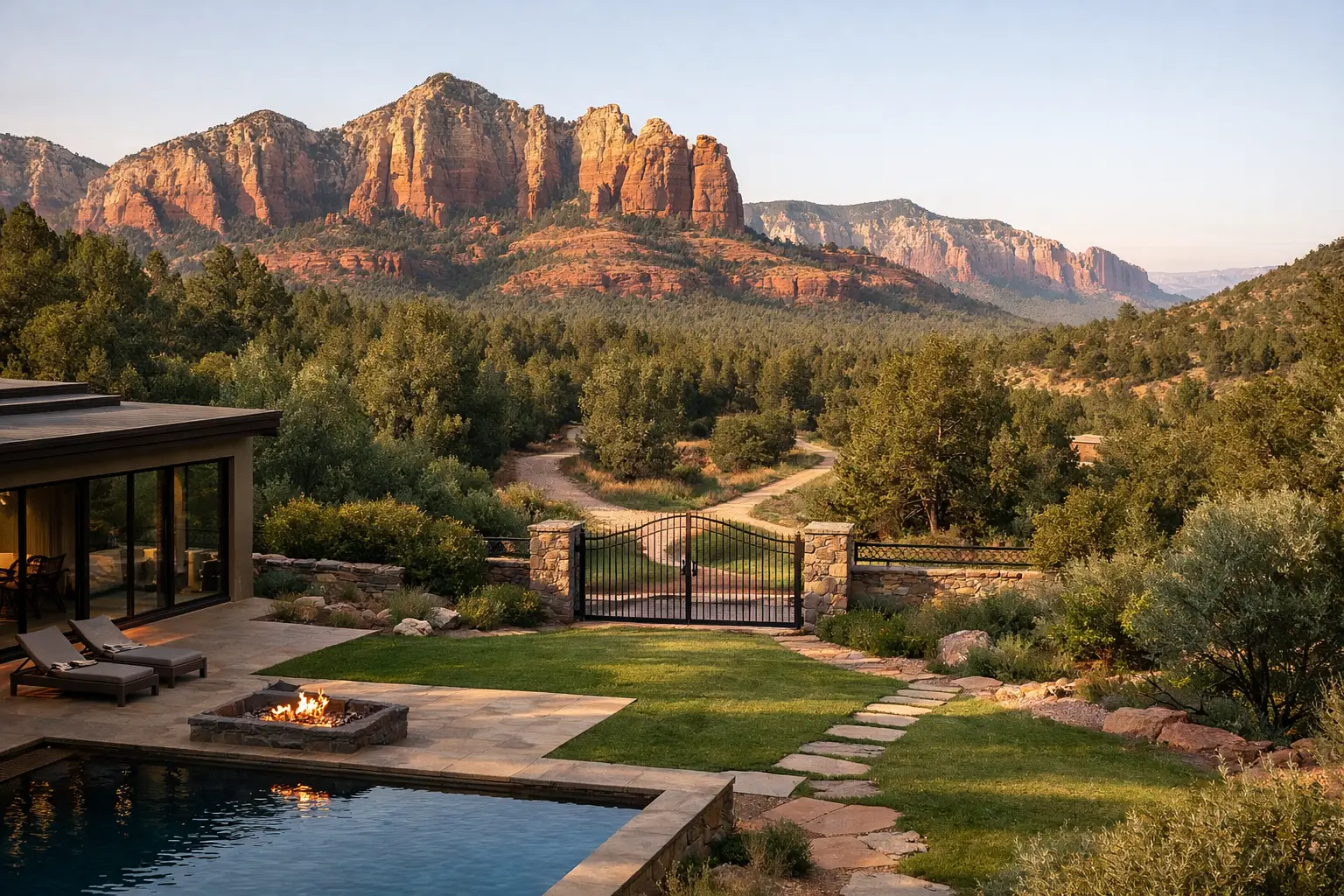 Only Private Estate With 6 Gated Acres, 15 Private Trails